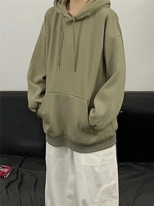 纯色加绒连帽卫衣女休闲宽松秋冬上衣 D328-WY399-P38 加绒款P48图片