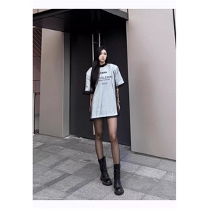 W9839-P40 网图现货 港风潮牌假两件网纱短袖美式痞帅高级感t恤图片