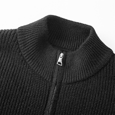 重磅秋冬北极绒开衫毛衣美式复古休闲慵懒风男女立领针织衫外套，男装针织衫/毛衣，电商A486