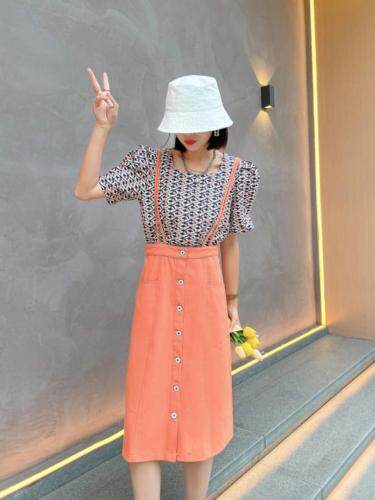 两件套牛仔连衣裙,女装连衣裙,她家