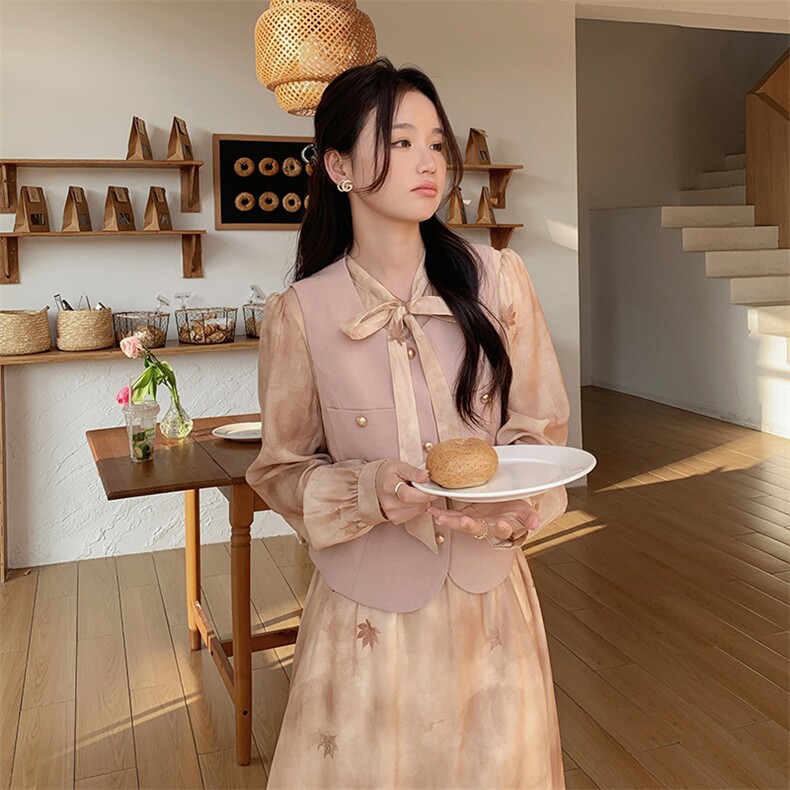 现货主推马甲连衣裙两件套210-786-P145-K2182025年秋季,女装套装/套裙,浙宝210（原浙宝191）