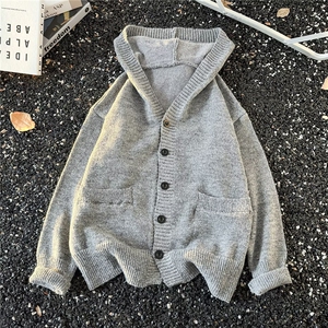 1506-1/MYM2071原版连帽开衫毛衣/P59纯色针织开衫男士新款外穿潮图片
