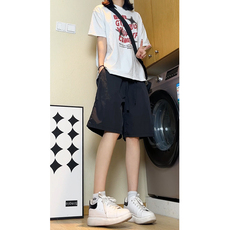 特批17夏季休闲时尚复古感短裤男锦纶，男装牛仔裤，电商基地A086