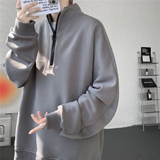 现货WY5532-P46特M-5XL高品质解构拉链立领卫衣，男装卫衣，电商D232