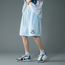HD74204-P22华夫格短裤男大码宽松五分裤男直筒中裤，男装休闲裤，电商A040