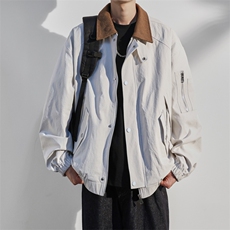 JK8866-P85L-9XL2025秋冬新款翻领工装夹克外套控148，男装夹克，星座109