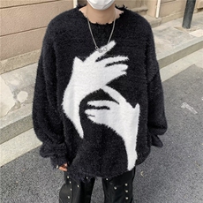 毛衣男2024年秋冬季港风潮牌日系复古学生休闲百搭圆领针织衫，男装针织衫/毛衣，星座716-3