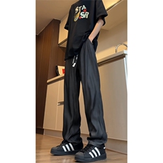 现货批价27YK86001冰丝速干裤子高级感垂感休闲阔腿裤子男夏，男装休闲裤，电商A086-1