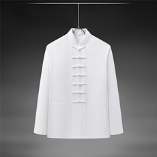 春秋季风纯棉纯色长袖立领唐装中式汉服DF880-P55，男装民族服装，星座1206（原A206）