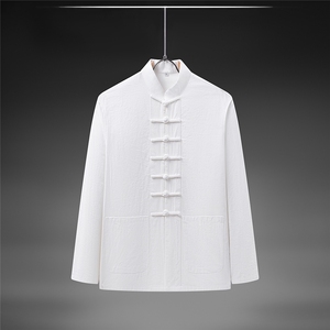 春秋季风纯棉纯色长袖立领唐装中式汉服DF880-P55图片