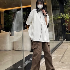 新款日系女文艺简约五分袖T恤夏季圆领直筒E025P45，男装T恤，星座1116-2