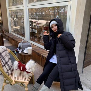 长款羽绒服男女同款冬季过膝高品质洋气保暖外套图片