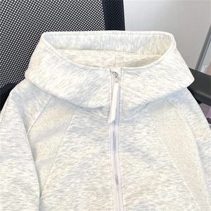 美式半拉链立领卫衣男女秋季小众解构外套cleanfit重磅硬挺连帽衫图片