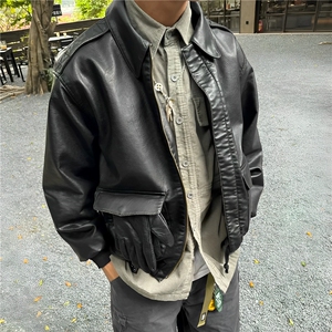 网图现货 加厚加棉皮衣 飞行员外套 1209-1-JK19-P90主推可谈图片