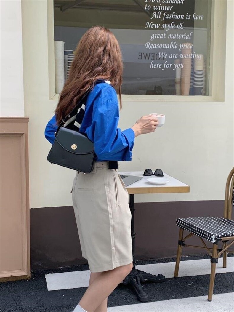 款号：WC0057交叠翻领衬衫，女装衬衫，BD