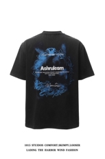 2026春夏季新款美式设计感情侣短袖T恤潮牌半袖1015-T609-P68，男装T恤，四季星座1015