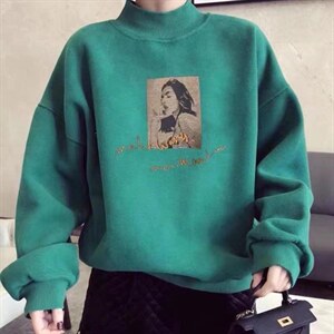 加绒加厚韩版宽松百搭显瘦时尚卫衣图片
