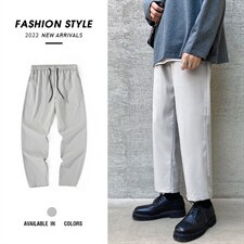新款2023春季冰丝裤新款运动九分裤舒适直筒裤1216-特批：20，男装休闲裤，星座718-1