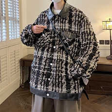 ！抖音直播小香风拼接夹克衫外套XH27-P100，男装夹克，电商B367