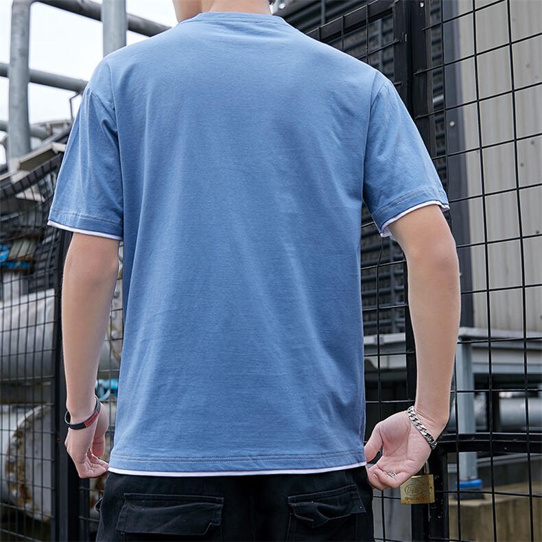 潮牌夏季薄款圆领短袖T恤男宽松休闲体恤男韩版半袖上衣tT603,男装T恤,星座509