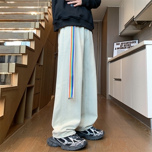 美式复古百搭 高街潮牌宽松直筒牛仔裤A158-NZK802-P35特价图片