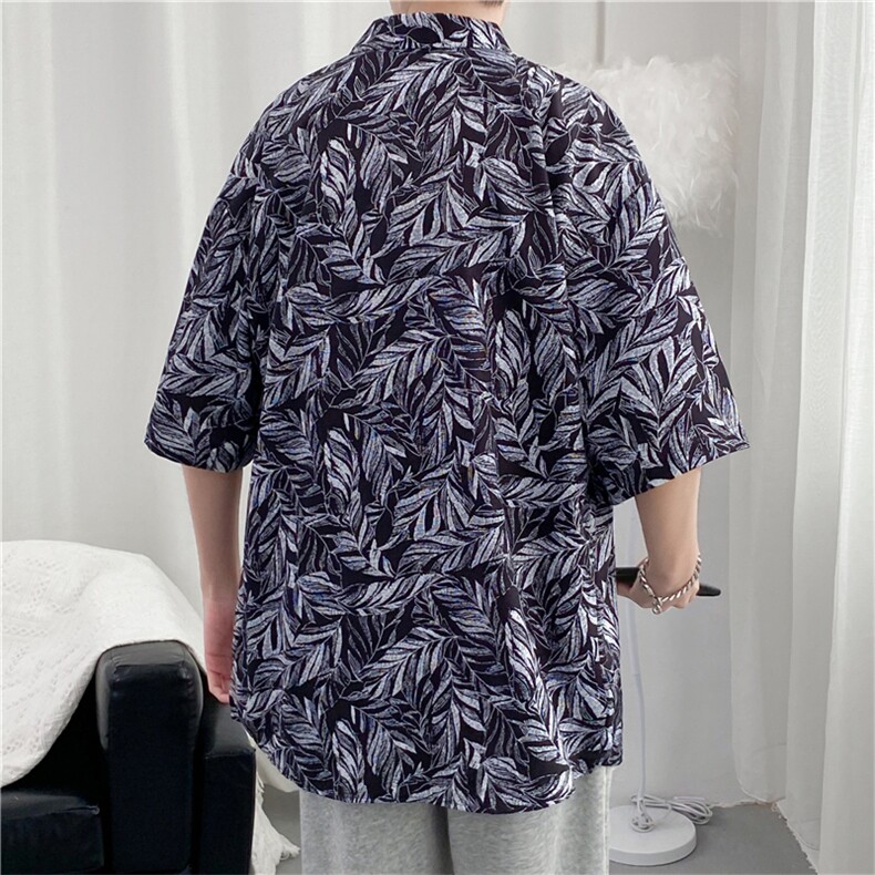 短袖衬衫春款男港风潮流C1186P26,男装衬衫,星座1116-2