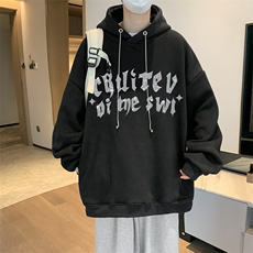 美式复古冬季潮牌潮烫钻情侣卫衣连帽hiphop高街外套W2414-P34，男装卫衣，星座512-2