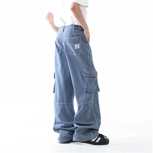 903-AK81- 特P65   S-3XL   美式条纹工装裤图片