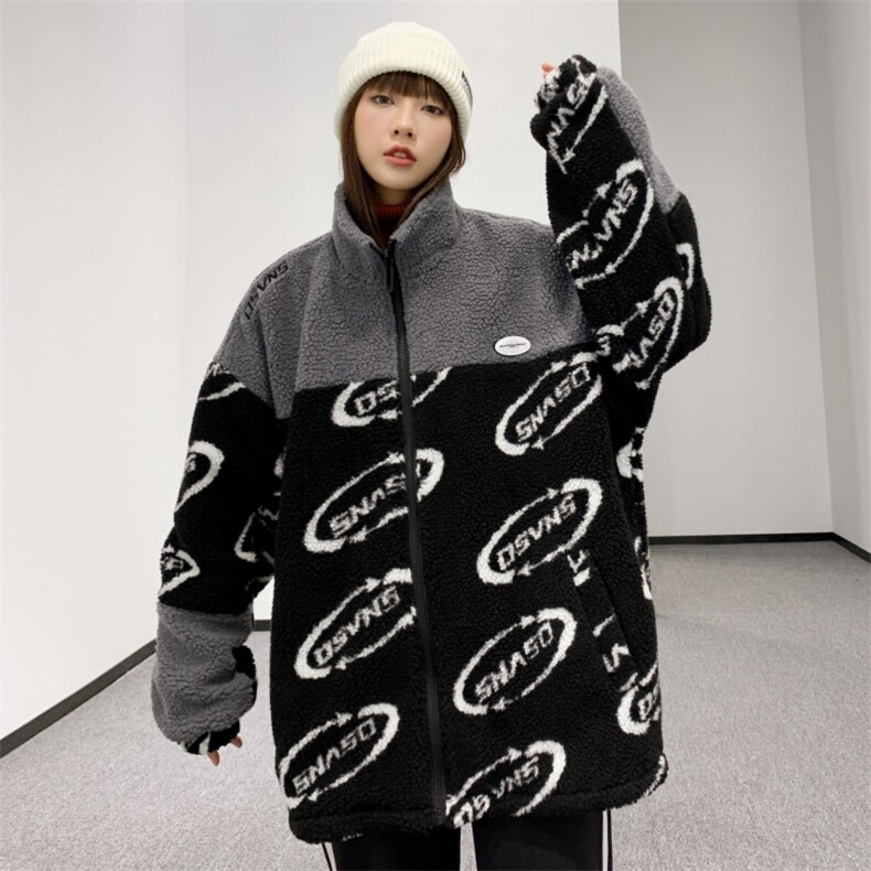 冬装加厚棉衣潮流宽松休闲羊羔绒外套棉服A161-2-271-P95,男装棉衣,电商A161-2
