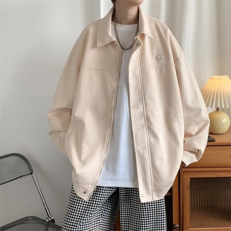 美式麂皮绒外套男生秋冬时尚小香风复古款衣服CJ69P68,男装夹克,星座1116-2