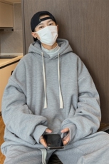 8XL-M羊羔绒卫衣套装男裤子两件套加肥加大码TZ301-P120控148，男装休闲套装，电商D206-1