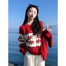 1506-1/MM7241/P72本命年毛衣秋冬2025新款日系复古慵懒高级，男装针织衫/毛衣，星座1506-1
