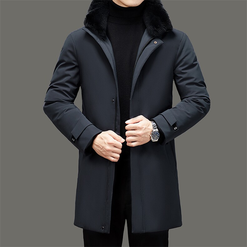 冬季新款羽绒服男士中长款宽松休闲时尚简约百搭外套DDCQ920-P320，男装羽绒服，电商B212（原钱塘6029）