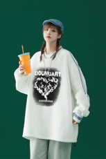 中性风美式hiphop慵懒风V领套头卫衣oversize潮牌上衣B22P55控68，男装卫衣，A247A