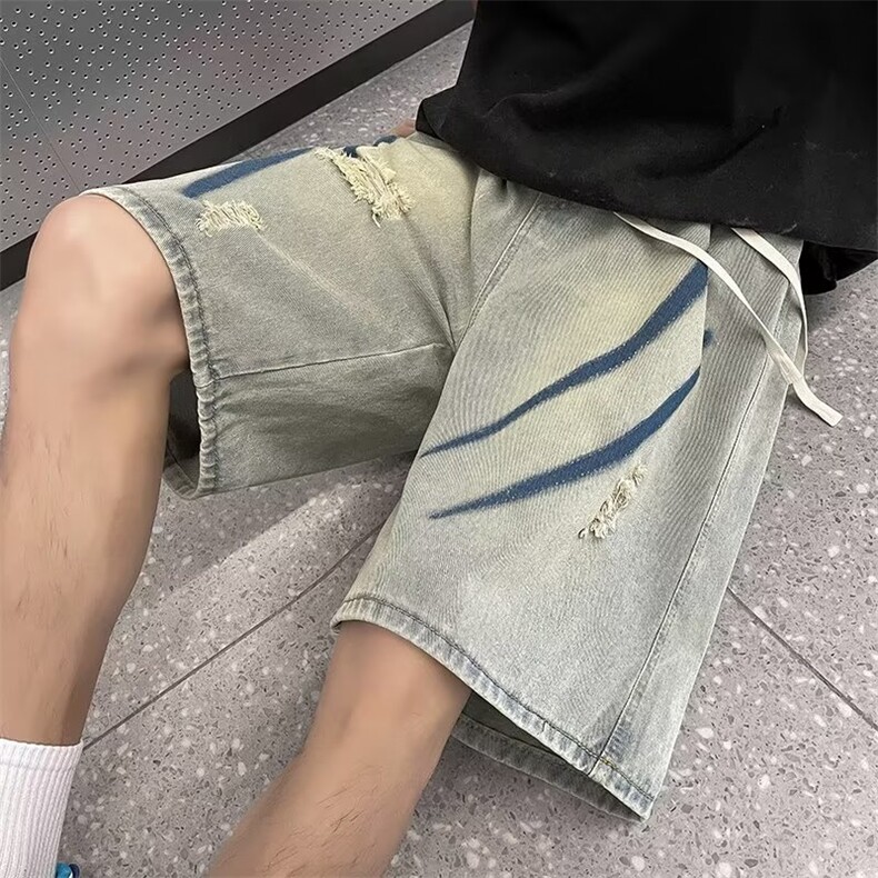 青春流行ins男直筒水洗牛仔裤P40,男装牛仔裤,星座1116-2