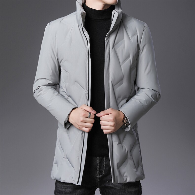 冬季新款中年男立领羽绒服中年爸爸冬装休闲款外套SFT90308-P285图片