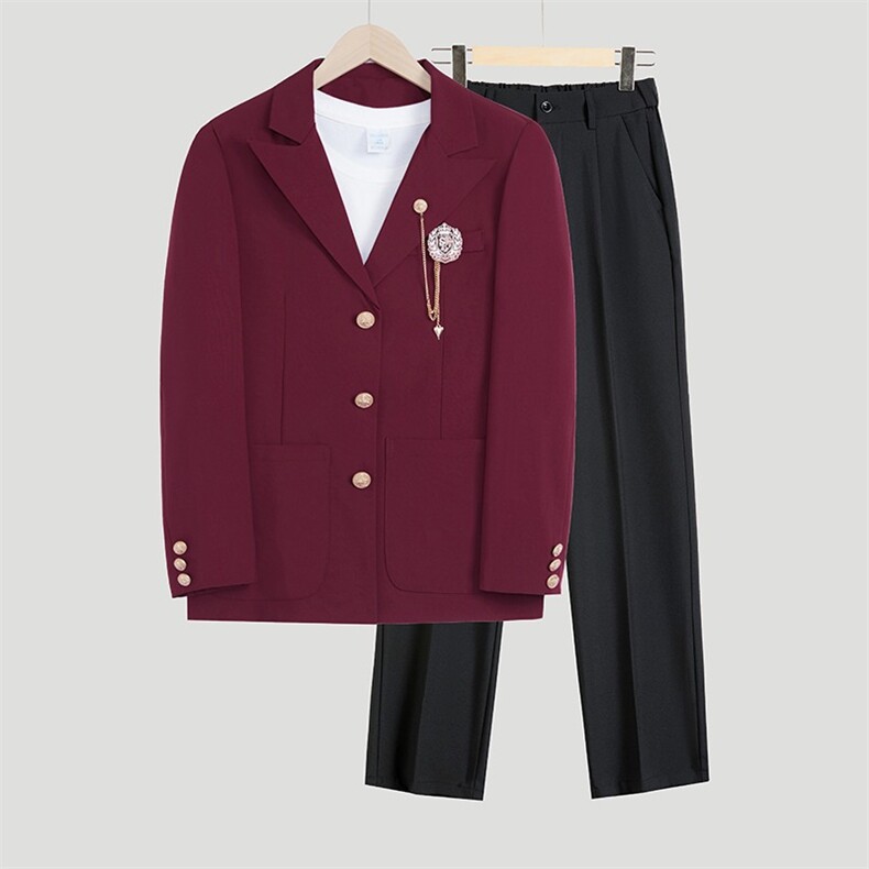 学院风dk制服男套装学生西服外套jk西装衬衫西裤班服潮W6618-P113图片