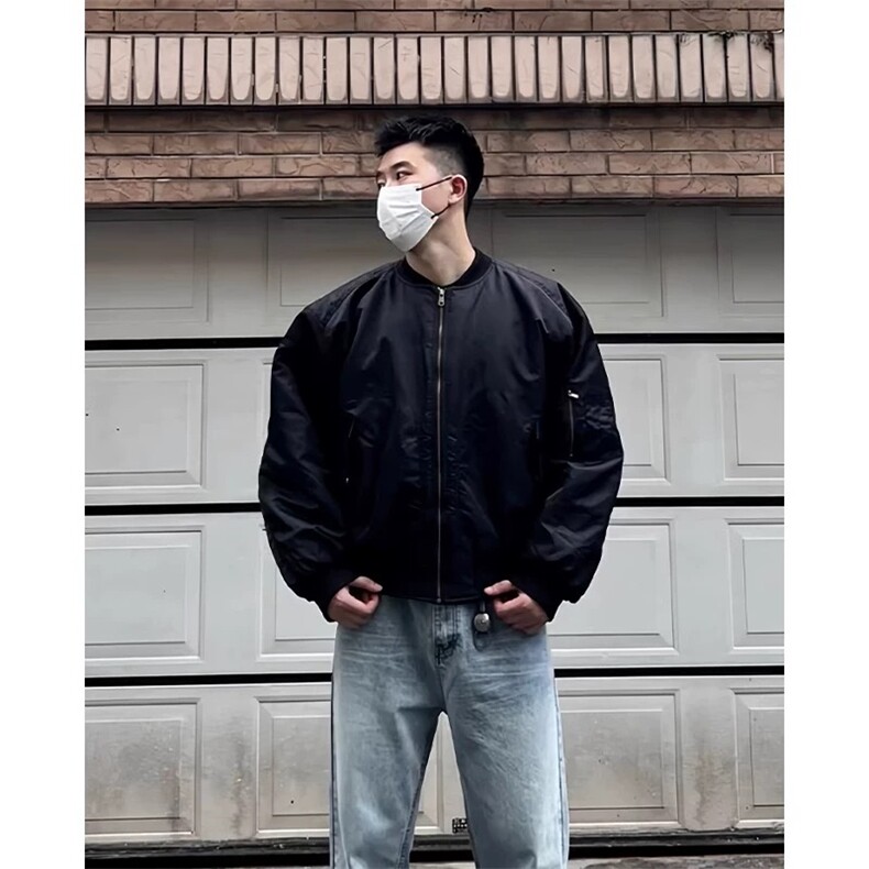 网图有货美式工装飞行员夹克棉服男MA1解构夹棉外套A102-P80,男装夹克,星座1505
