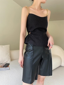 露腰金链吊带上衣,女装背心吊带,LION&CAT(2F)