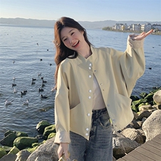 新款现货主推立领小外套2519-P135-K198，女装短外套，2C129