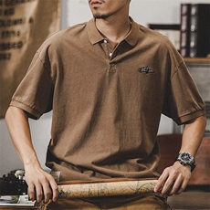 标准潮流ins青春流行夏季慵懒2026POLO衫五分袖气质潮男百搭日常，男装T恤，星座506A