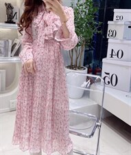 韩版碎花连衣裙，女装连衣裙，格瑞琪