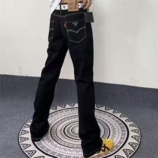 1506/Q27150/P50春秋微喇牛仔裤休闲百搭高腰弹个子黑色喇叭长裤，男装牛仔裤，星座1506