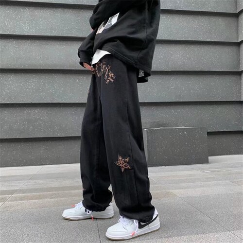 男春秋季刺绣字母休闲裤K35P32,男装休闲裤,星座1116-2