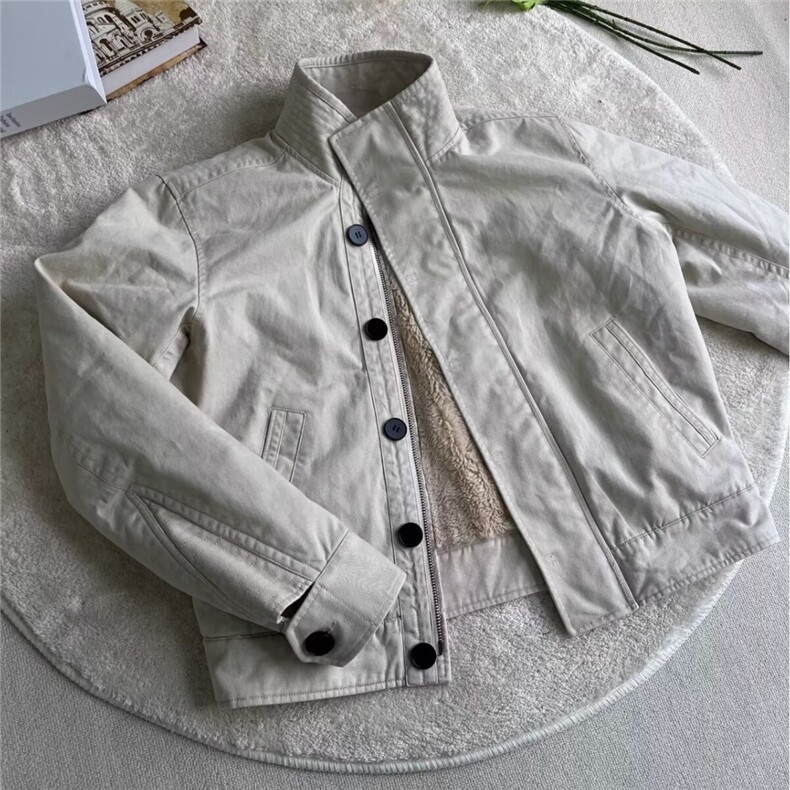 仿兔毛重水洗立领夹克棉服座山雕外套JK905特P103,男装夹克,星座908-1