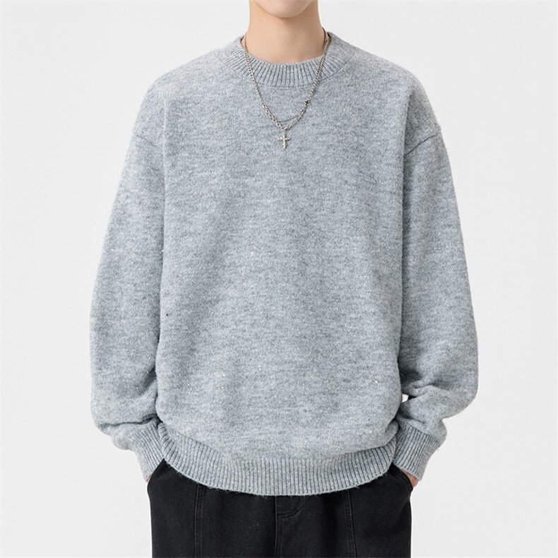 2025新款秋冬季男士圆领套头针织衫潮流休闲毛衣男5308-P73，男装针织衫/毛衣，星座310B-3