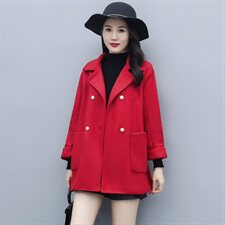 2020年秋冬修身显瘦大毛呢外套女中长款韩版新款，女装毛呢外套，瑶迪依秀