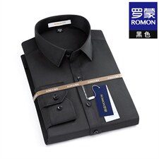 中年男士秋季长袖衬衫潮流纯色百搭衬衣商务休闲时尚男装宽松寸衫，男装衬衫，电商B212（原钱塘6029）
