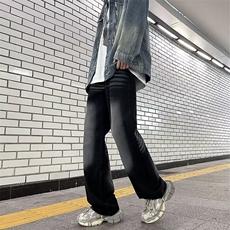 美式高街牛仔裤男潮牌宽松显瘦垂感直筒休闲阔腿长裤RK1134-P45，男装牛仔裤，星座412-3
