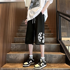 D2039-p48-控68现货风宽松cleanfit牛仔裤七分裤黑暗，男装牛仔裤，星座116
